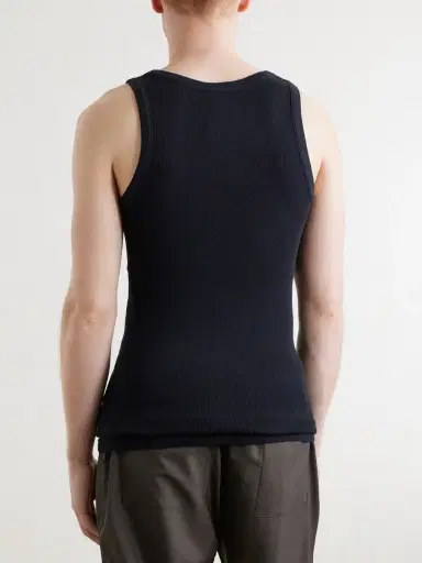Auralee Ribbed Organic Cotton-Jersey Tank Top - Men | Thumbnail 4 Auralee Ribbed Organic Cotton-Jersey Tank Top - Men | Thumbnail 4
