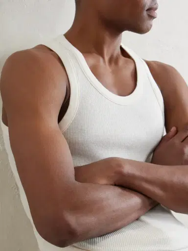 Auralee Ribbed Organic Cotton-Jersey Tank Top - Men | Thumbnail 5 Auralee Ribbed Organic Cotton-Jersey Tank Top - Men | Thumbnail 5