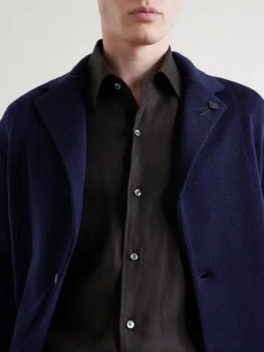 Lardini Knitted Virgin Wool Blazer - Men | Thumbnail 5 Lardini Knitted Virgin Wool Blazer - Men | Thumbnail 5