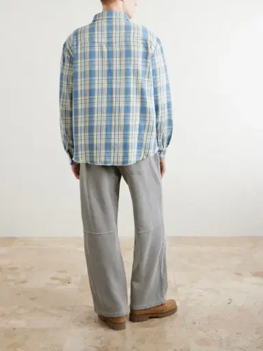 Cherry Los Angeles Checked Cotton Western Shirt - Men | Thumbnail 4 Cherry Los Angeles Checked Cotton Western Shirt - Men | Thumbnail 4