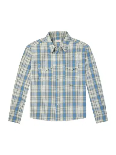 Cherry Los Angeles Checked Cotton Western Shirt - Men | Thumbnail 1 Cherry Los Angeles Checked Cotton Western Shirt - Men | Thumbnail 1