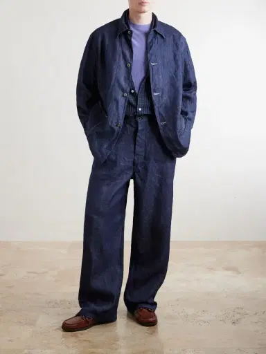 OrSlow Linen Denim Jacket - Men | Thumbnail 2 OrSlow Linen Denim Jacket - Men | Thumbnail 2
