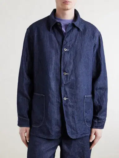 OrSlow Linen Denim Jacket - Men | Thumbnail 3 OrSlow Linen Denim Jacket - Men | Thumbnail 3