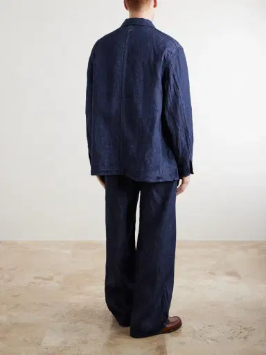 OrSlow Linen Denim Jacket - Men | Thumbnail 4 OrSlow Linen Denim Jacket - Men | Thumbnail 4