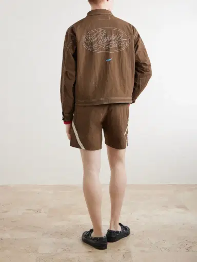 Cherry Los Angeles Straight-Leg Logo-Print Woven Shorts - Men | Thumbnail 4 Cherry Los Angeles Straight-Leg Logo-Print Woven Shorts - Men | Thumbnail 4