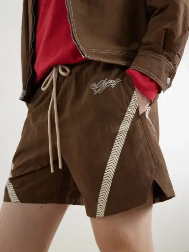 Cherry Los Angeles Straight-Leg Logo-Print Woven Shorts - Men | Thumbnail 5 Cherry Los Angeles Straight-Leg Logo-Print Woven Shorts - Men | Thumbnail 5