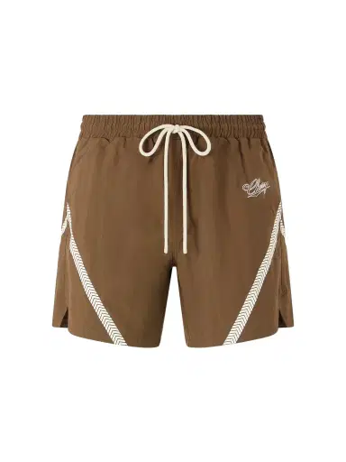 Cherry Los Angeles Straight-Leg Logo-Print Woven Shorts - Men | Thumbnail 1 Cherry Los Angeles Straight-Leg Logo-Print Woven Shorts - Men | Thumbnail 1
