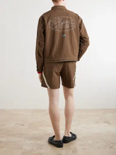 Cherry Los Angeles Logo-Embroidered Paint-Splattered Shell Jacket - Men | Thumbnail 4 Cherry Los Angeles Logo-Embroidered Paint-Splattered Shell Jacket - Men | Thumbnail 4