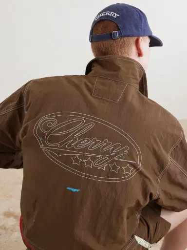 Cherry Los Angeles Logo-Embroidered Paint-Splattered Shell Jacket - Men | Thumbnail 5 Cherry Los Angeles Logo-Embroidered Paint-Splattered Shell Jacket - Men | Thumbnail 5