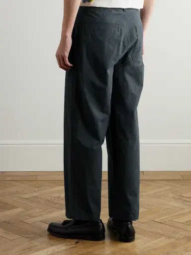 Folk Straight-Leg Pleated Cotton Trousers - Men | Thumbnail 4 Folk Straight-Leg Pleated Cotton Trousers - Men | Thumbnail 4