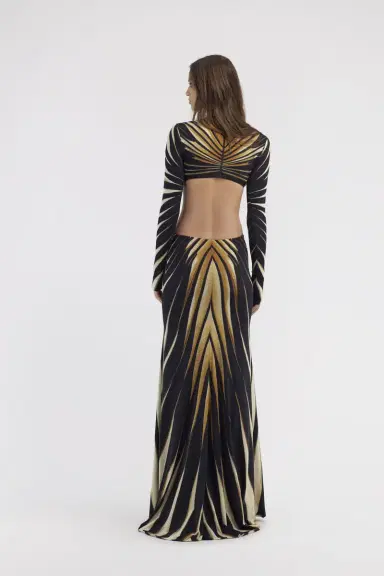 Roberto Cavalli Cut-out knit dress with Ray of Gold print | Thumbnail 3 Roberto Cavalli Cut-out knit dress with Ray of Gold print | Thumbnail 3
