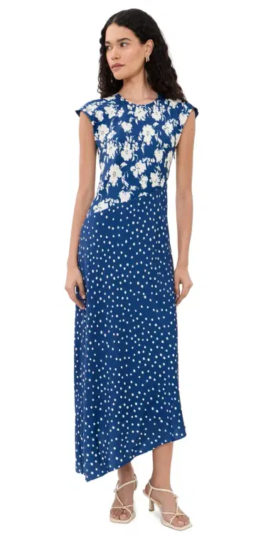 Tanya Taylor Violeta Dress French Blue/Cream | Thumbnail 1 Tanya Taylor Violeta Dress French Blue/Cream | Thumbnail 1