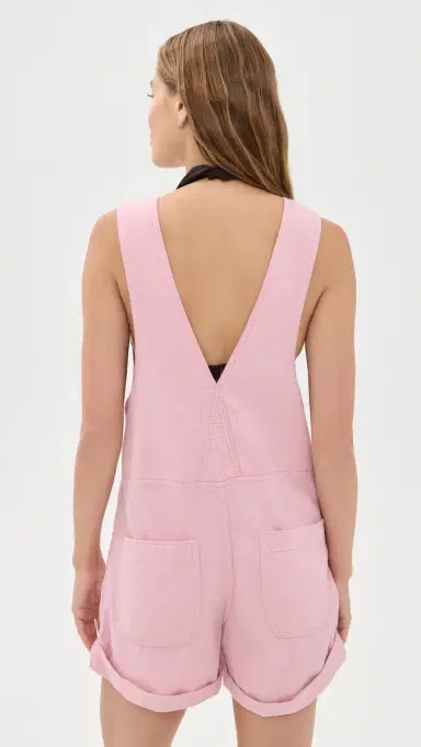 Free People Jude Short Overalls Pink Parfait | Thumbnail 4 Free People Jude Short Overalls Pink Parfait | Thumbnail 4