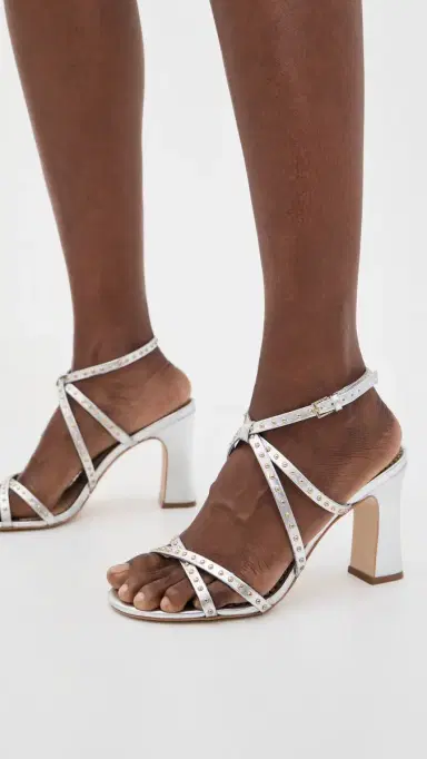 Cinq à Sept Blair Studded Metallic Heels | Thumbnail 5 Cinq à Sept Blair Studded Metallic Heels | Thumbnail 5