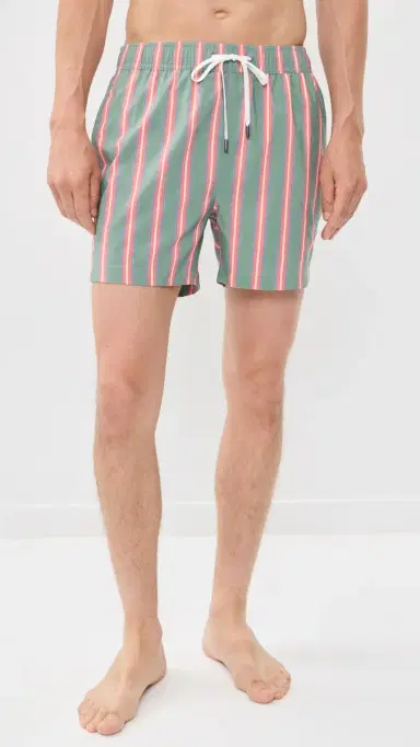 Onia Charles wim Trunks 5 Resort tripe Green Multi | Thumbnail 2 Onia Charles wim Trunks 5 Resort tripe Green Multi | Thumbnail 2