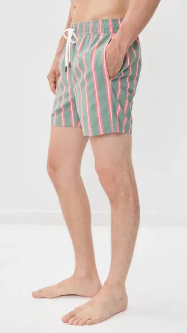 Onia Charles wim Trunks 5 Resort tripe Green Multi | Thumbnail 4 Onia Charles wim Trunks 5 Resort tripe Green Multi | Thumbnail 4