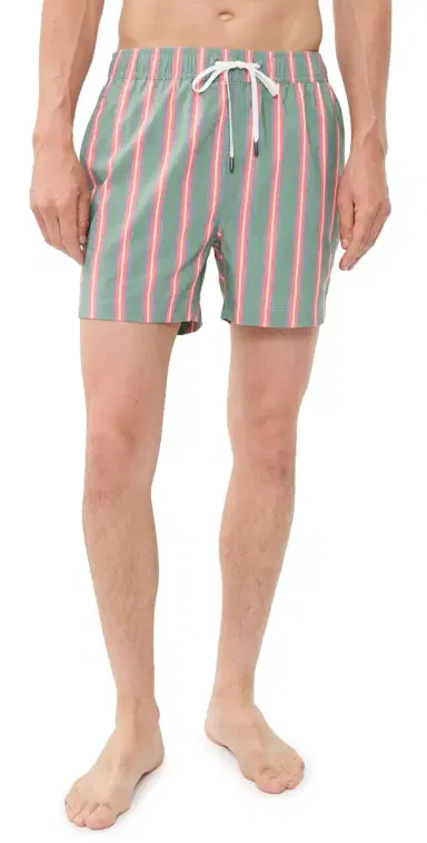 Onia Charles wim Trunks 5 Resort tripe Green Multi | Thumbnail 1 Onia Charles wim Trunks 5 Resort tripe Green Multi | Thumbnail 1