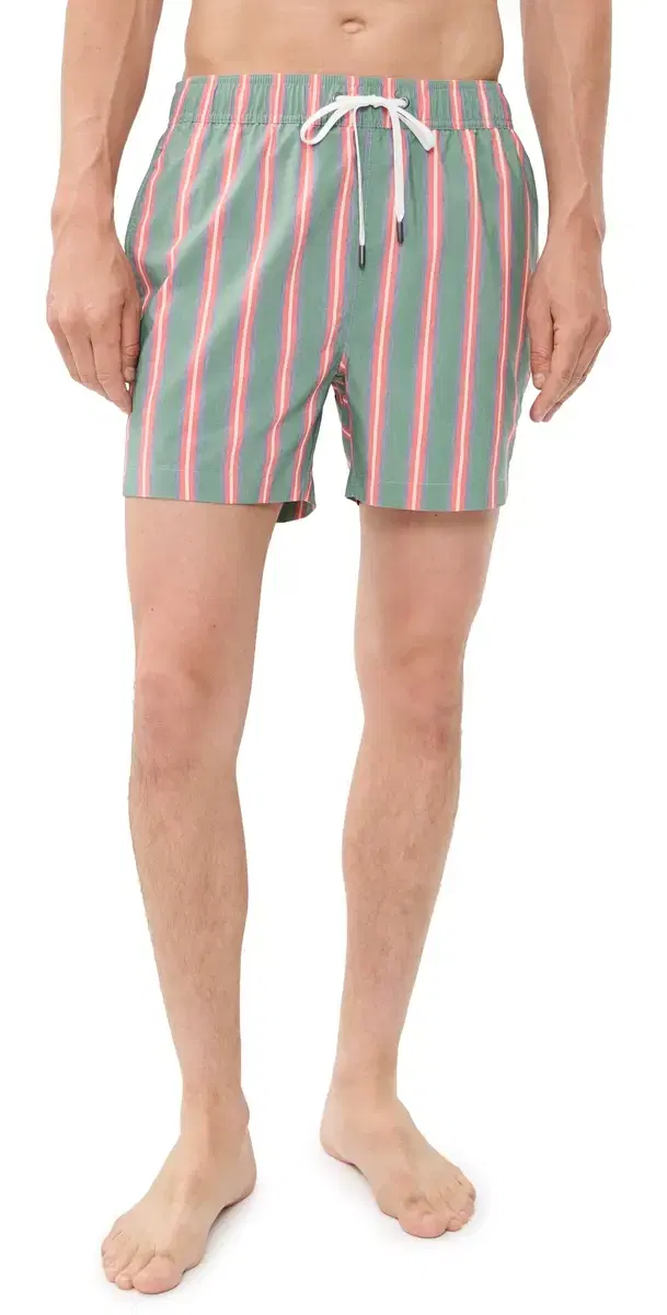 Charles wim Trunks 5 Resort tripe Green Multi Charles wim Trunks 5 Resort tripe Green Multi