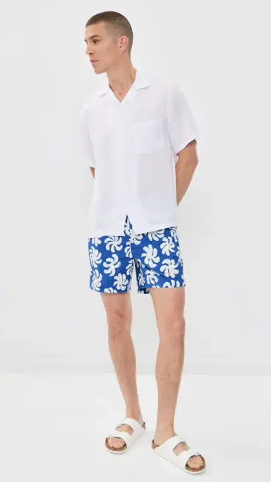 Onia Charles wim Trunks 7 Painted Palms Blue Quartz Mult | Thumbnail 5 Onia Charles wim Trunks 7 Painted Palms Blue Quartz Mult | Thumbnail 5