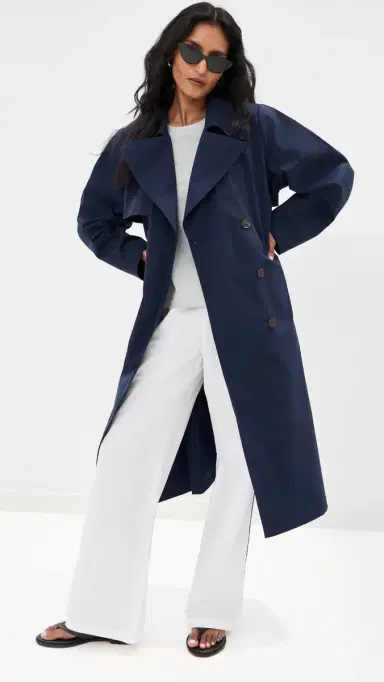 LE BOP Toby Trench Coat Maritime Blue | Thumbnail 2 LE BOP Toby Trench Coat Maritime Blue | Thumbnail 2