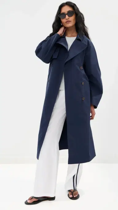 LE BOP Toby Trench Coat Maritime Blue | Thumbnail 5 LE BOP Toby Trench Coat Maritime Blue | Thumbnail 5