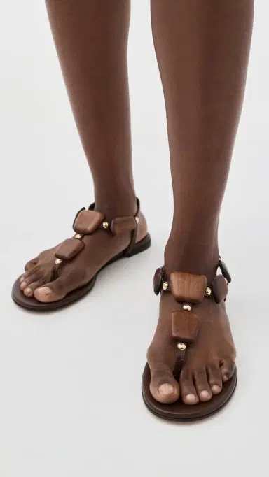Gianvito Rossi Nappa Sandals Brown | Thumbnail 3 Gianvito Rossi Nappa Sandals Brown | Thumbnail 3