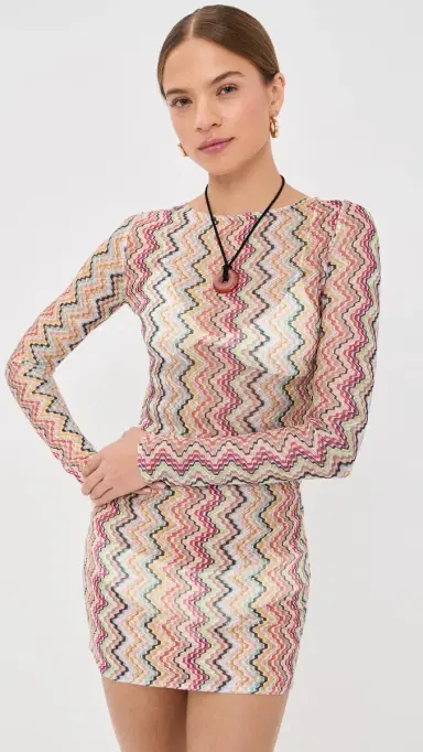 Missoni Long Sleeve T-Shirt Dress SMSOK | Thumbnail 2 Missoni Long Sleeve T-Shirt Dress SMSOK | Thumbnail 2
