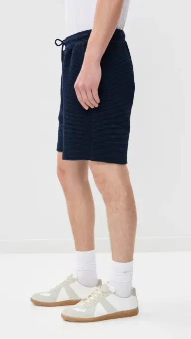 Wax London am Textured Interlock Shorts 8 Navy | Thumbnail 4 Wax London am Textured Interlock Shorts 8 Navy | Thumbnail 4