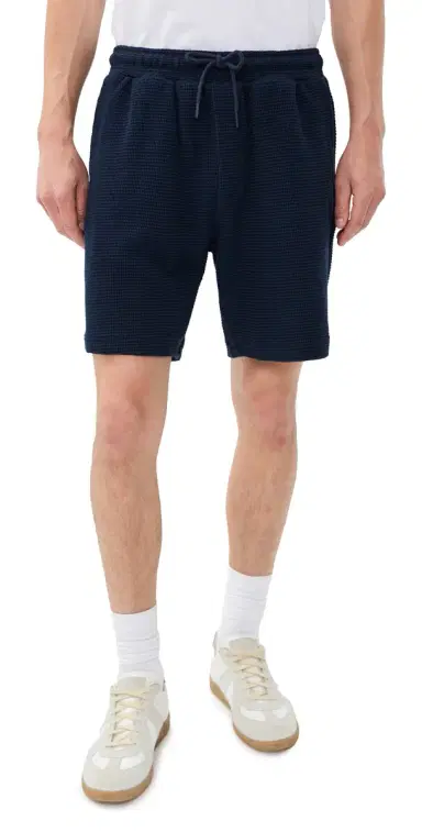 Wax London am Textured Interlock Shorts 8 Navy | Thumbnail 1 Wax London am Textured Interlock Shorts 8 Navy | Thumbnail 1
