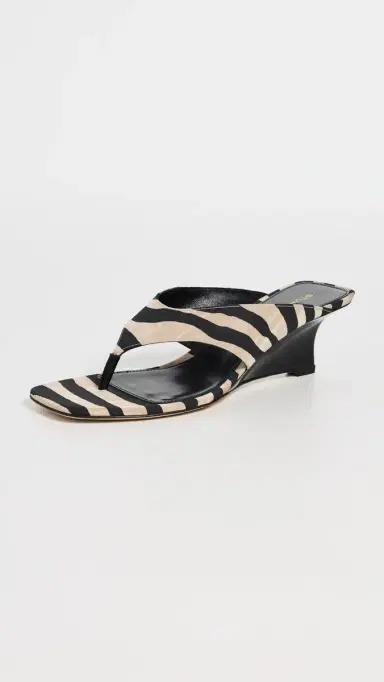 Stuart Weitzman Vinnie Wedge Thong Sandals Crm/Smk | Thumbnail 2 Stuart Weitzman Vinnie Wedge Thong Sandals Crm/Smk | Thumbnail 2