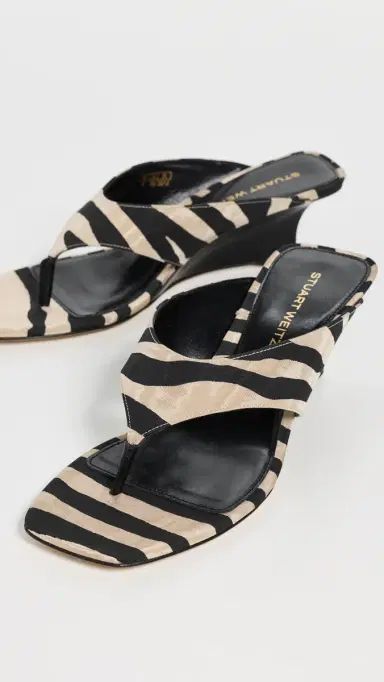 Stuart Weitzman Vinnie Wedge Thong Sandals Crm/Smk | Thumbnail 5 Stuart Weitzman Vinnie Wedge Thong Sandals Crm/Smk | Thumbnail 5