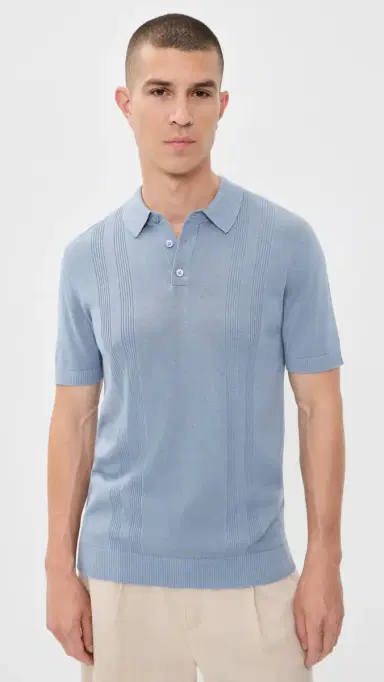 Onia Silk Blend Ribbed Knit Polo | Thumbnail 2 Onia Silk Blend Ribbed Knit Polo | Thumbnail 2