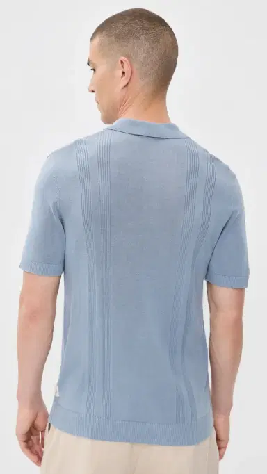 Onia Silk Blend Ribbed Knit Polo | Thumbnail 3 Onia Silk Blend Ribbed Knit Polo | Thumbnail 3