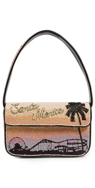 STAUD Tommy Beaded Shoulder Bag Santa Monica Sunset One Size | Thumbnail 1 STAUD Tommy Beaded Shoulder Bag Santa Monica Sunset One Size | Thumbnail 1