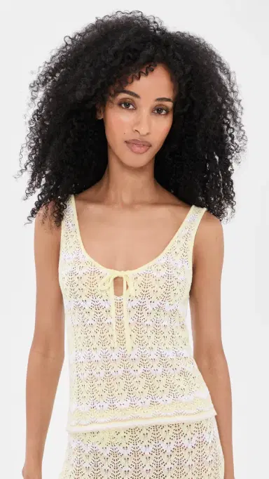 Splendid Eleni Sweater Tank Lemon Drop Multi | Thumbnail 2 Splendid Eleni Sweater Tank Lemon Drop Multi | Thumbnail 2