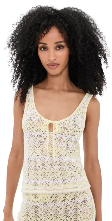 Splendid Eleni Sweater Tank Lemon Drop Multi | Thumbnail 1 Splendid Eleni Sweater Tank Lemon Drop Multi | Thumbnail 1