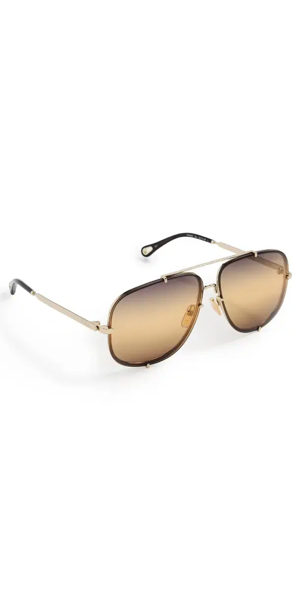 Aviator Sunglasses Gold/Yellow One Size Aviator Sunglasses Gold/Yellow One Size