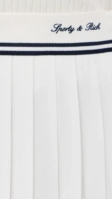 Sporty & Rich ignature Logo Abigail Skirt Ecru Dark Navy | Thumbnail 6 Sporty & Rich ignature Logo Abigail Skirt Ecru Dark Navy | Thumbnail 6