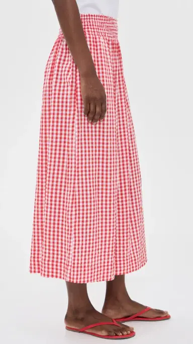 Splendid Gigi Gingham Midi Skirt Firework/White | Thumbnail 4 Splendid Gigi Gingham Midi Skirt Firework/White | Thumbnail 4