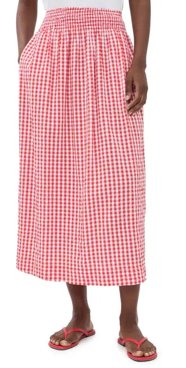 Splendid Gigi Gingham Midi Skirt Firework/White | Thumbnail 1 Splendid Gigi Gingham Midi Skirt Firework/White | Thumbnail 1