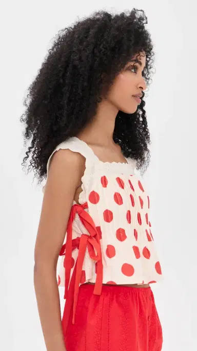 Bailey Rose Polka Dot Top Poppy Red L | Thumbnail 4 Bailey Rose Polka Dot Top Poppy Red L | Thumbnail 4