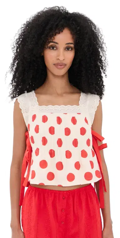 Bailey Rose Polka Dot Top Poppy Red L | Thumbnail 1 Bailey Rose Polka Dot Top Poppy Red L | Thumbnail 1