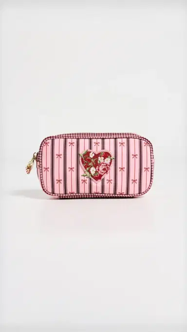 Stoney Clover Lane Agua Bendita x Stripe Bow Small Pouch Stripe Bow One Size | Thumbnail 2 Stoney Clover Lane Agua Bendita x Stripe Bow Small Pouch Stripe Bow One Size | Thumbnail 2
