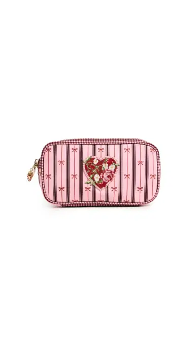 Stoney Clover Lane Agua Bendita x Stripe Bow Small Pouch Stripe Bow One Size | Thumbnail 6 Stoney Clover Lane Agua Bendita x Stripe Bow Small Pouch Stripe Bow One Size | Thumbnail 6