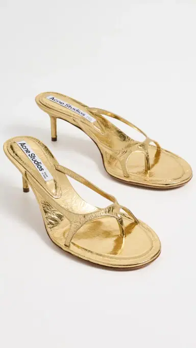 Acne Studios Beverly Kitten Foil Heels Gold | Thumbnail 5 Acne Studios Beverly Kitten Foil Heels Gold | Thumbnail 5