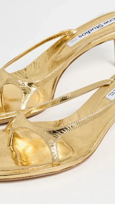 Acne Studios Beverly Kitten Foil Heels Gold | Thumbnail 6 Acne Studios Beverly Kitten Foil Heels Gold | Thumbnail 6