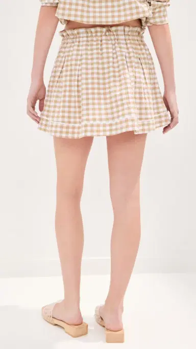 LE BOP adeline Mini Skirt Khaki Check | Thumbnail 4 LE BOP adeline Mini Skirt Khaki Check | Thumbnail 4