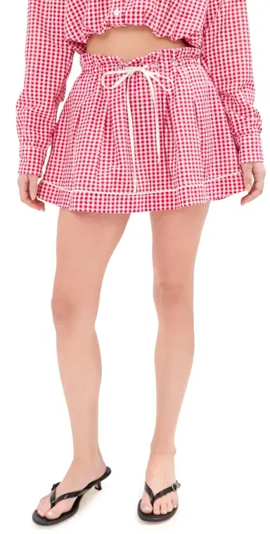 LE BOP adeline Mini Skirt Red Check | Thumbnail 1 LE BOP adeline Mini Skirt Red Check | Thumbnail 1