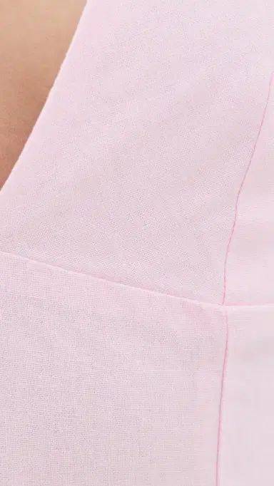 WAYF Heidi Halter Midi Dress Light Pink | Thumbnail 6 WAYF Heidi Halter Midi Dress Light Pink | Thumbnail 6