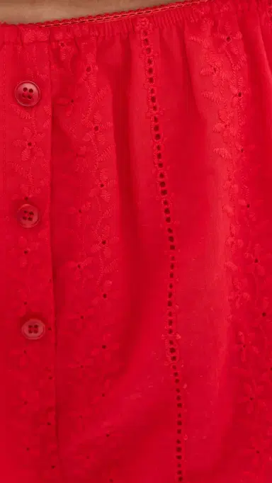 Bailey Rose Mini Eyelet Shorts Cherry Tomato | Thumbnail 6 Bailey Rose Mini Eyelet Shorts Cherry Tomato | Thumbnail 6